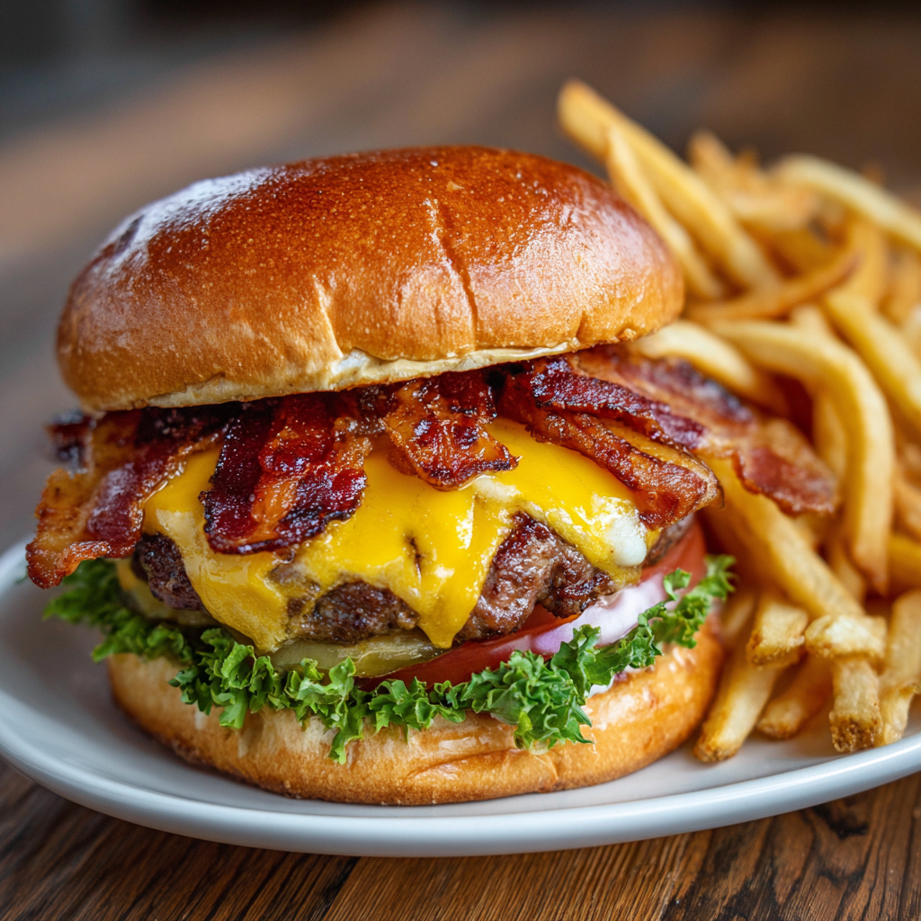 1. Single Cheeseburger with Fries or Tots